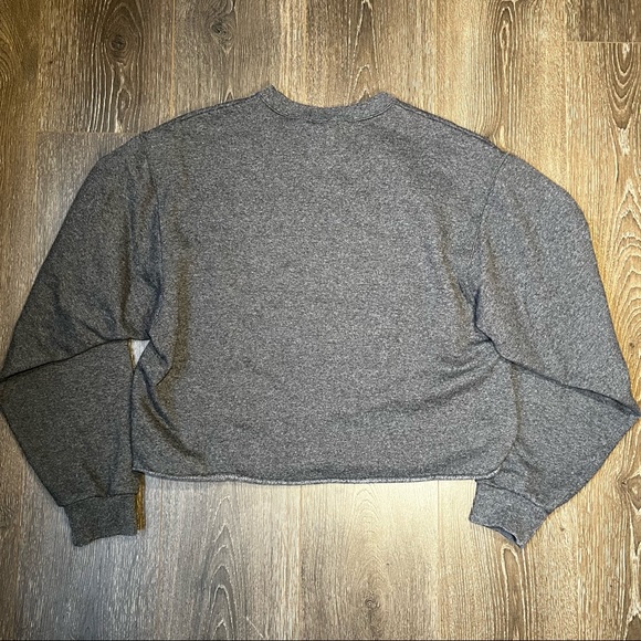 “NASTY WOMAN” graphic cropped raw hem and long sleeve sweatshirt! - Picture 3 of 4